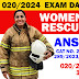 Kerala PSC | Woman Fire and Rescue Officer (Trainee) | Exam Answer Key 2024 [20/2024]