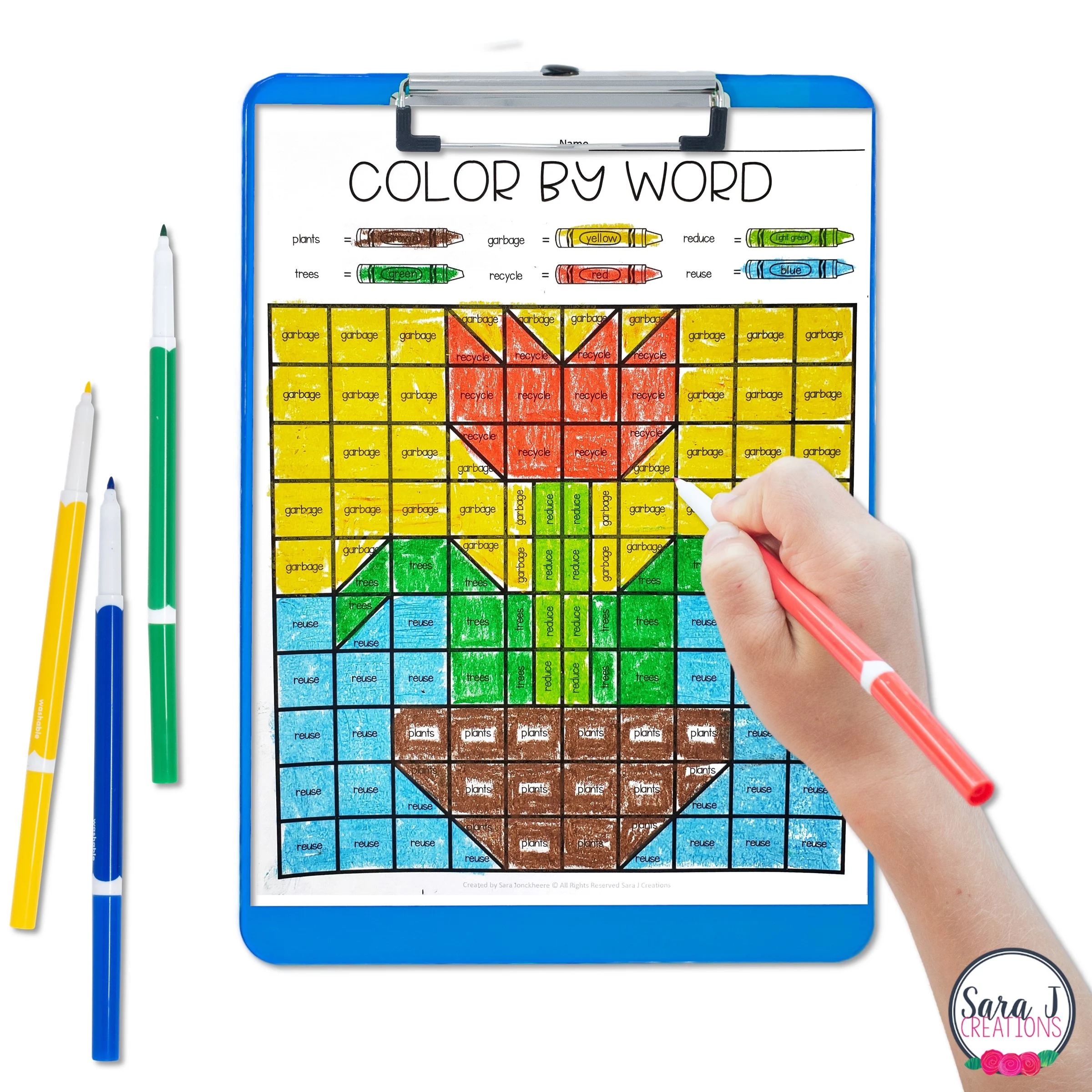 Flower color by sight word mystery pictures - Free for Earth Day!