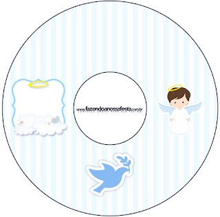 Cute Angel Boy Free Printable CD Label. 