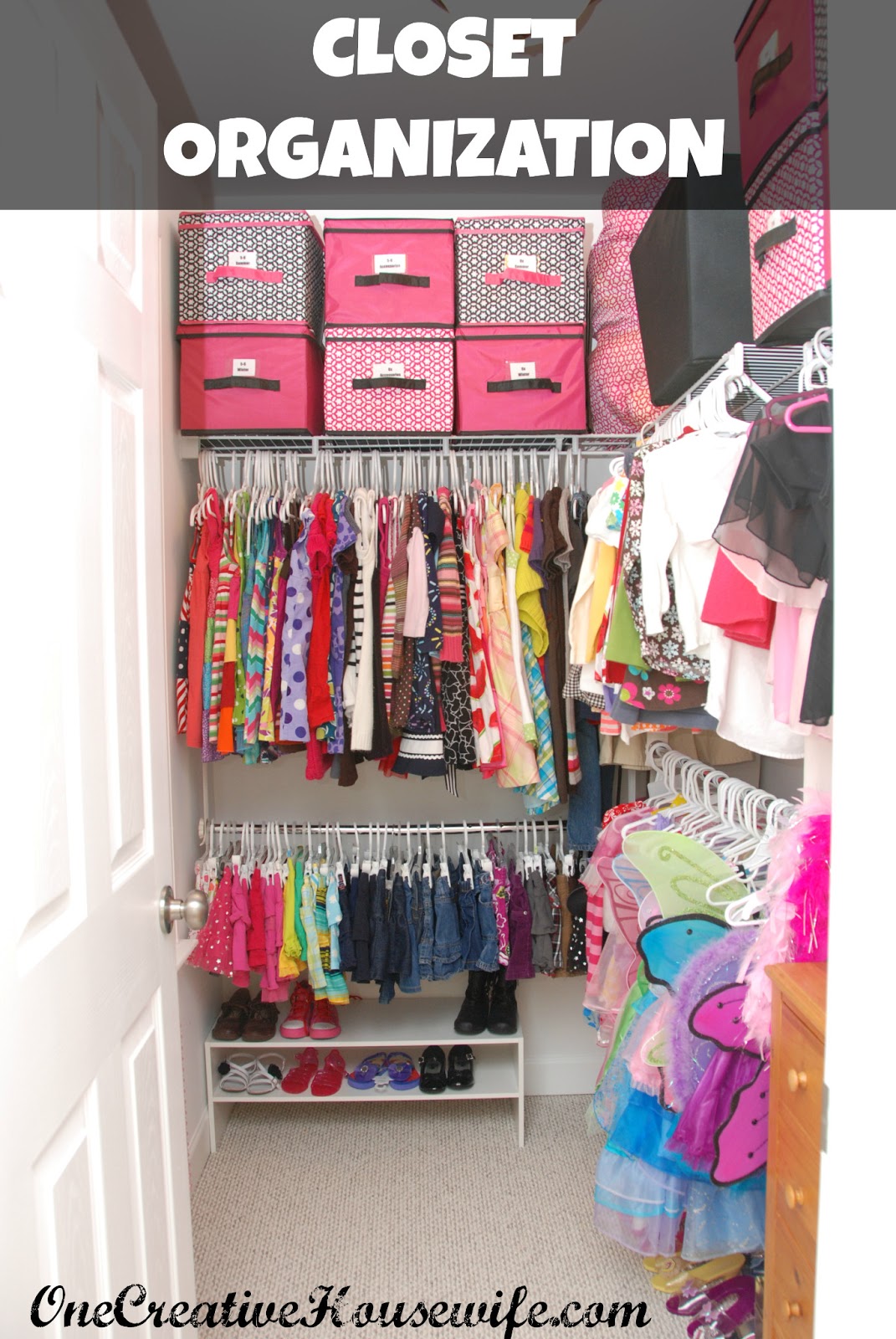 One Creative Housewife: Organizing My Daughter's Closet