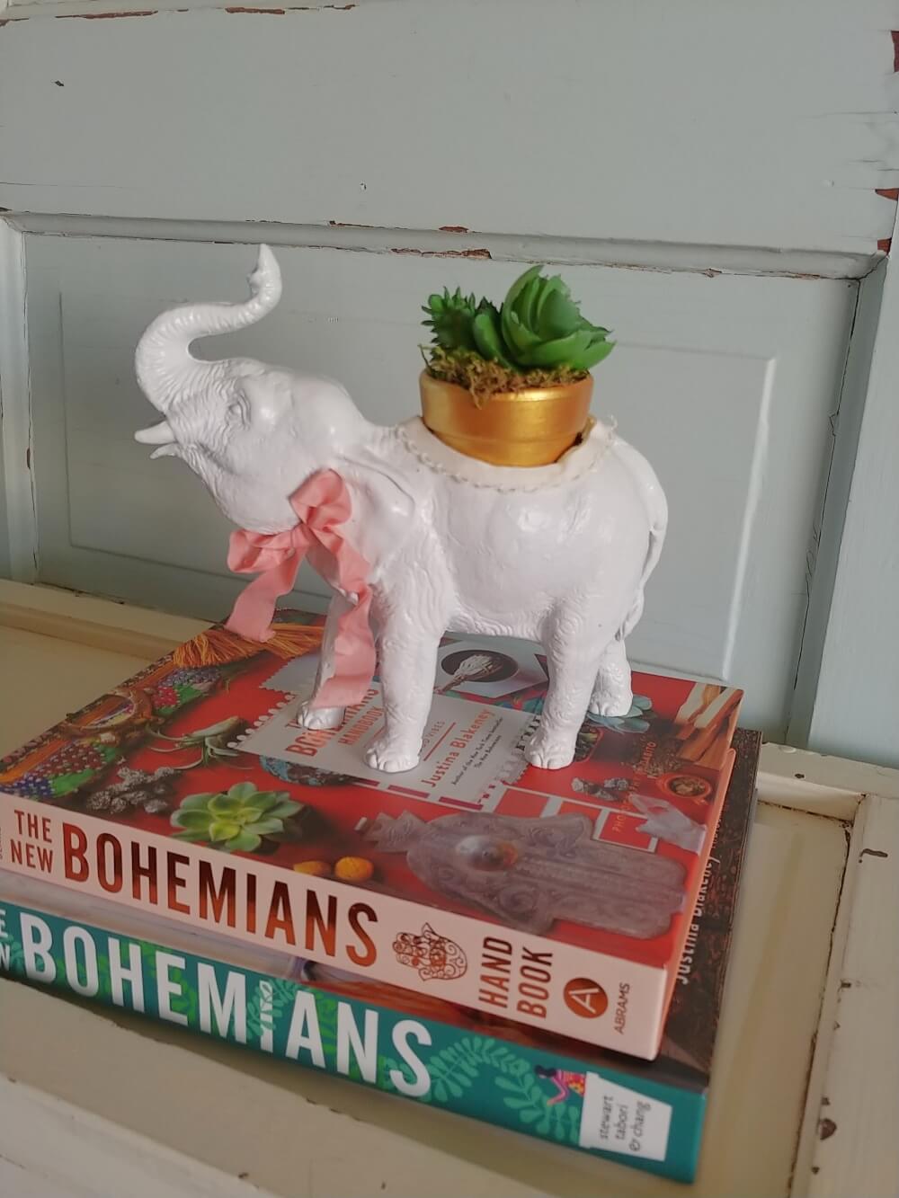 Upcycled Toy Elephant Planter - 7 Days of Thrift Shop Flips