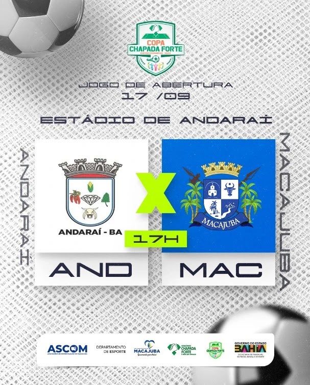 Seleção de Macajuba estreia na Copa Chapada Forte neste domingo (17), contra a Seleção de Andaraí 