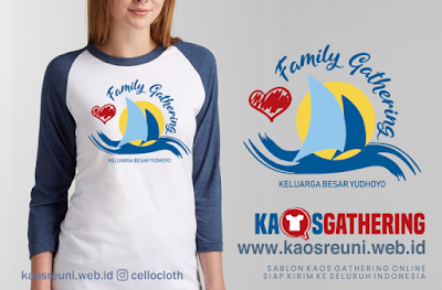 contoh kaos family gathering raglan