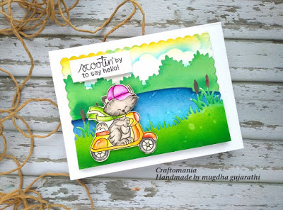 Scootin' by to say hello by Mugdha features Newton Scoots By by Newton's Nook Designs; #newtonsnook