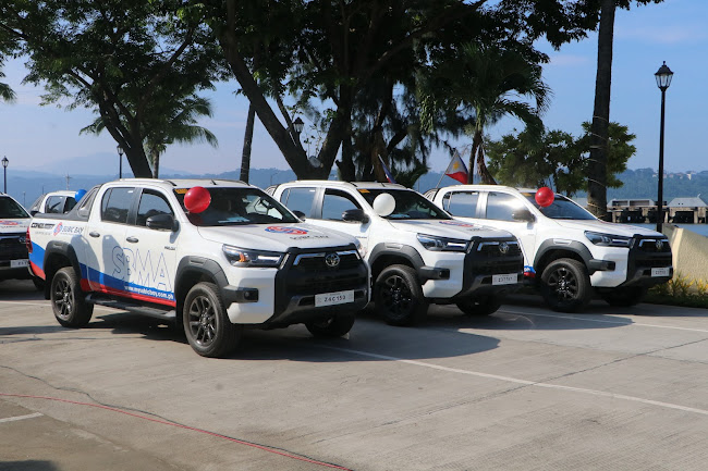 44 newly purchased service vehicles are being presented before the employees of the Subic Bay Metropolitan Authority (SBMA) during its blessing at the Waterfront Road on Monday.