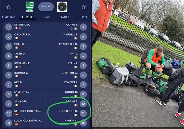 Watch Conor McGregor playing in amateur football match
