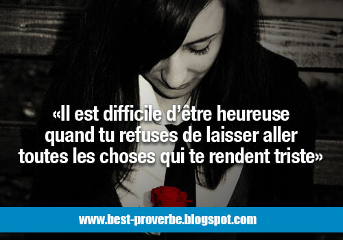 proverbe Pensées positives, Tristesse, 