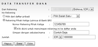 Cara Mentransfer Uang Melalui Internet Banking BRI