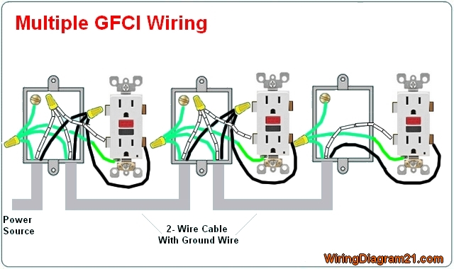 diagram diagram wiring multiple gfci schematics full