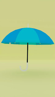 Blue Umbrella 3D 3