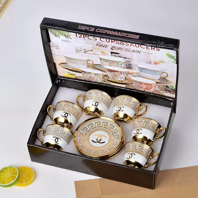 Elegant Medieval Fairytale Teacups Gift Box Set