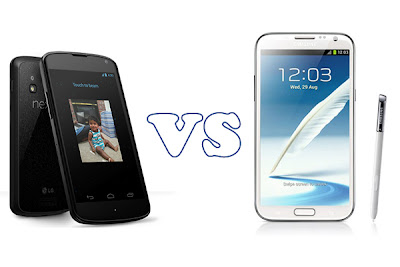 Samsung Galaxy Note 2 vs Nexus 4