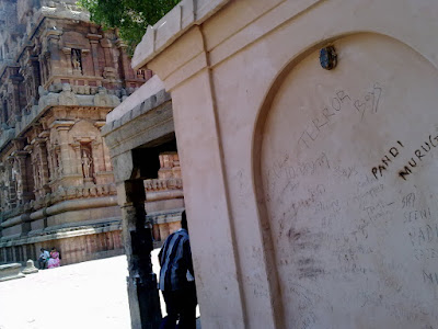 vandalising historical monuments