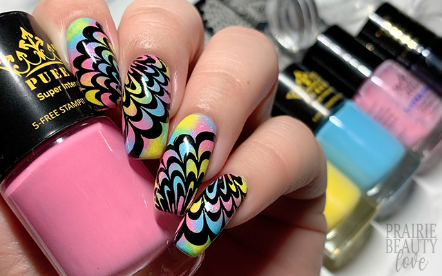 Prairie Beauty: NAIL ART: Psychedelic Faux Watermarble Nails ft. Pueen  Cosmetic