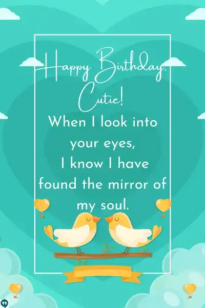 happy birthday cutie love quotes images with love birds