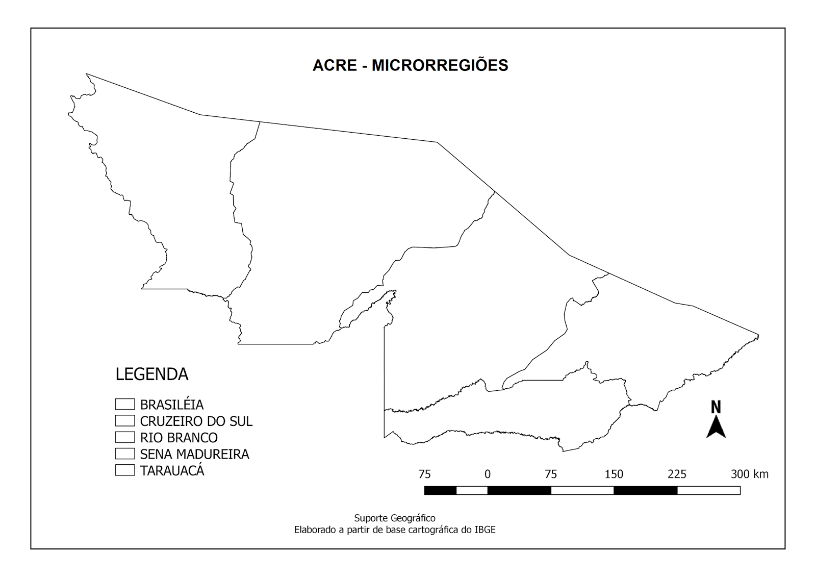 MAPAS PARA COLORIR ACRE Suporte Geográfico