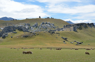 Limestone rocks at Castle Hill in New Zealand