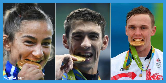 Alasan Para Pemenang Olimpiade Selalu Pose Gigit Medali