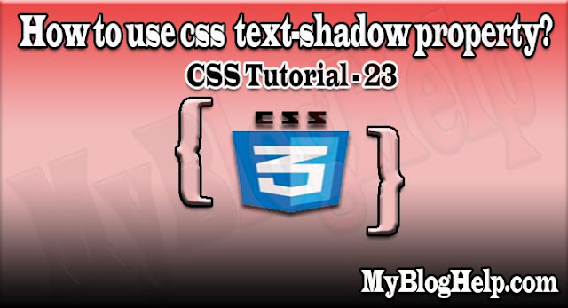 css text shadow property