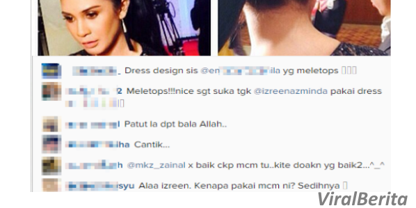 Gambar Fesyen "Berlubang" Dedah Aurat Izreen Azminda 