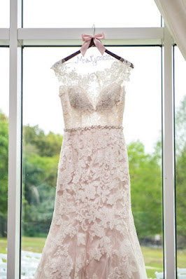 blush wedding dress