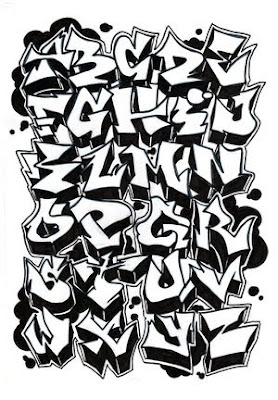 Graffiti Alphabet,letras de graffitis,abecedario de graffiti