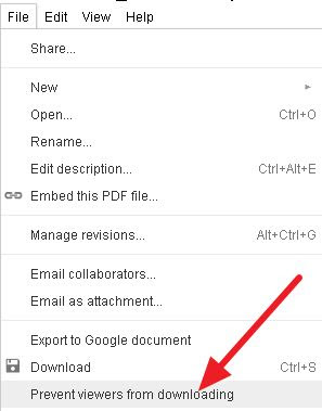 Protect your Shared Files on Google Drive by Disabling Download Option