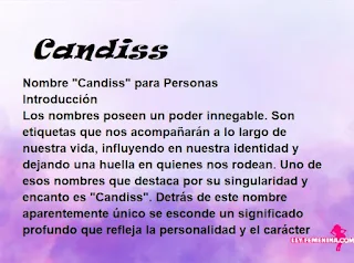 significado del nombre Candiss