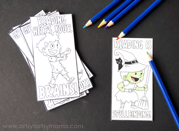 Free Printable Coloring Halloween Bookmarks