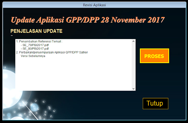 Download Update Aplikasi GPP/BPP/DPP Satker 28 Nopember 2017