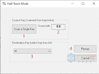 Cara disable key dengan opsi Half Tech Mode di KeyTool