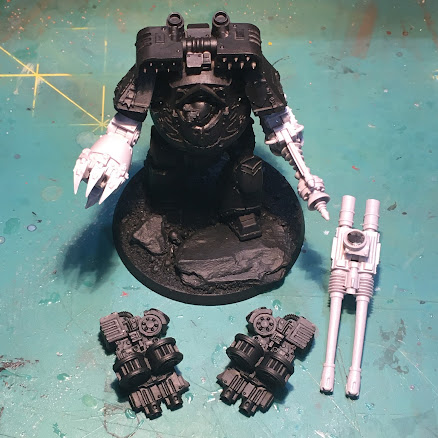 DreadTober Horus Heresy Dark Angels Relic Contemptor Dreadnought WIP