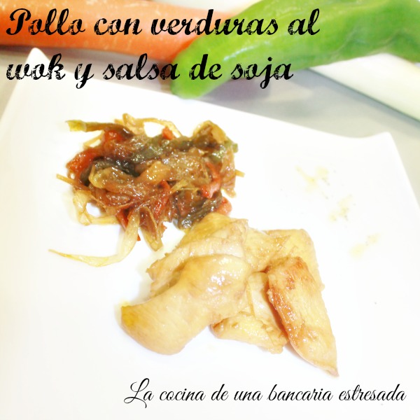 Receta de pollo con verduras en wok y salsa de soja