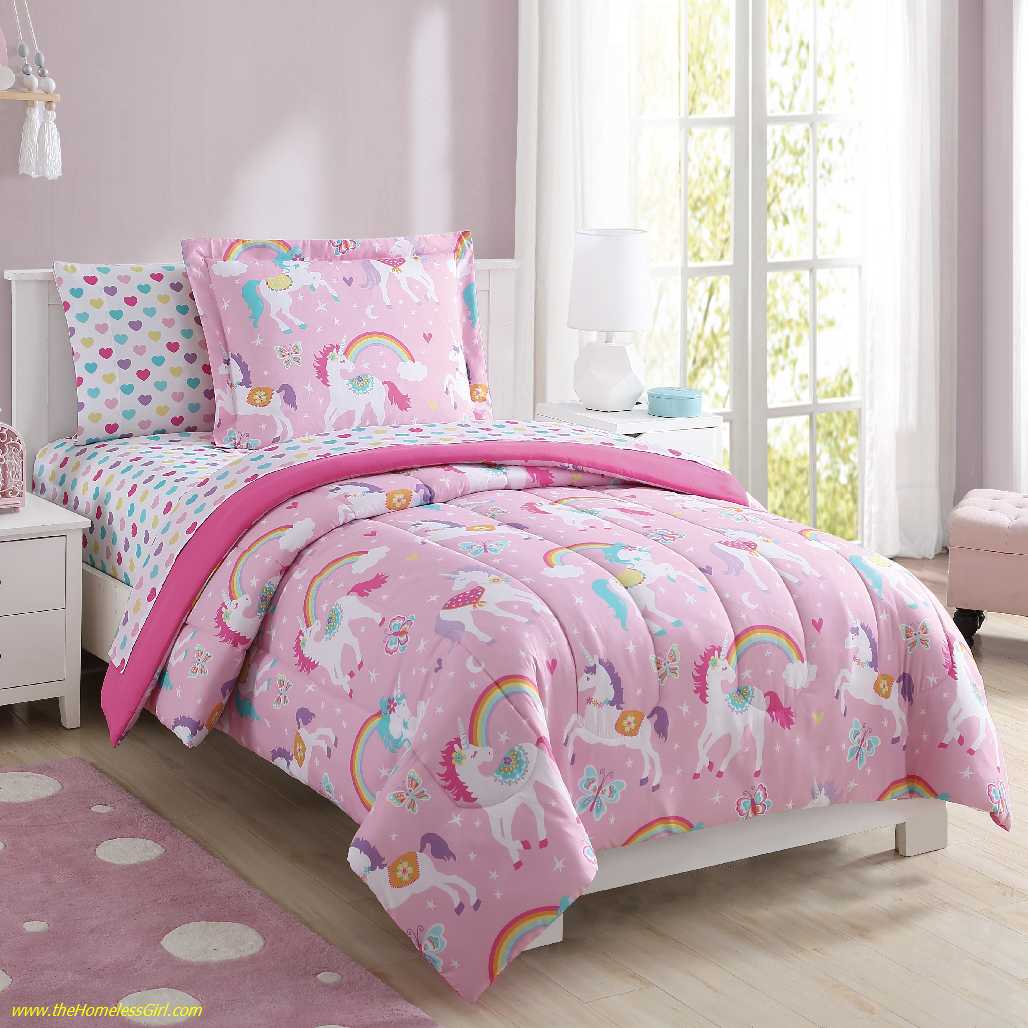 Complete Bedroom Sets For Sale Mainstays Kids Rainbow Unicorn Bed In A Bag Complete Bedding Set, Multiple  Sizes