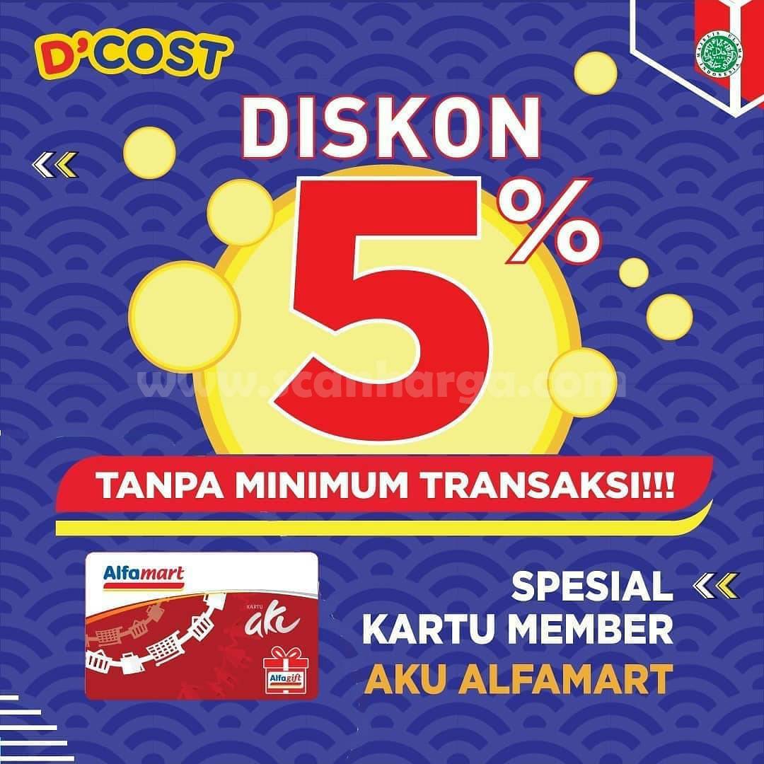 D’Cost Promo Diskon 5% Spesial Kartu Member AKU ALFAMART [ALFAGIFT]