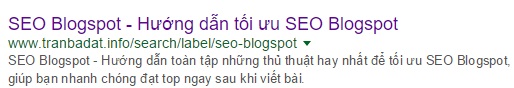 SEO label Blogspot