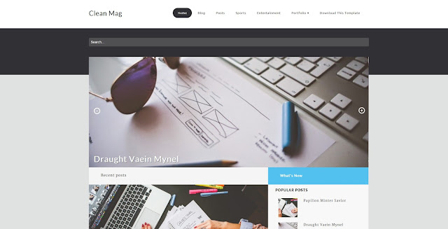 clean mag blogger template
