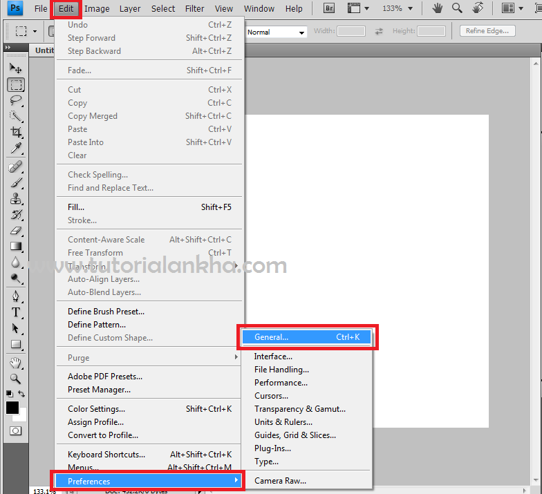 Cara mengaktifkan scroll mouse di photoshop