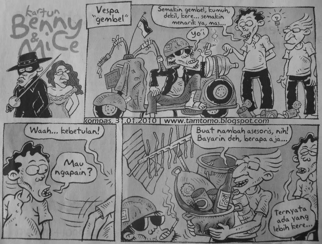 TamtomoVision Kartun Benny Mice Edisi 31 Januari 2010 Vespa Gembel