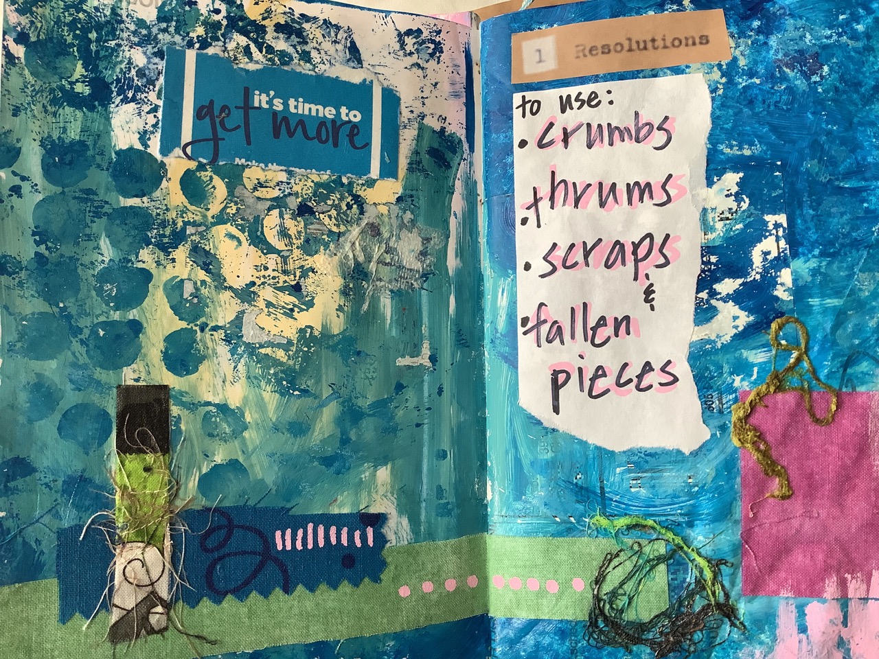 Fiber Antics by Veronica: Art journaling the month with Junk