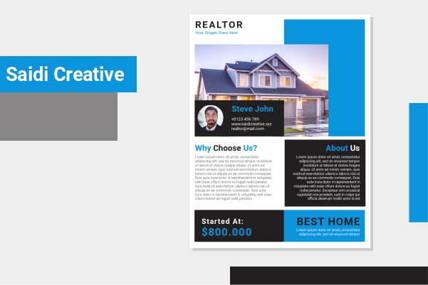 Free Realtor Flyer Template Ms. Word Document Fully Editable File