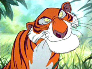 If the tiger looks familiar, it is Sher Khan from the cartoon movie ...
