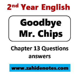 2nd year Mr chips novel important questions