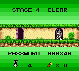 Complete level, receive password.