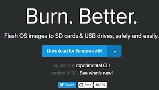 برنامج وضع نسخة الويندوز على فلاشة  Etcher 1.4