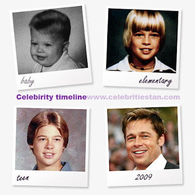 celebrity timeline picture of brad pitt