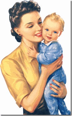 madre con bebe vintage (6)