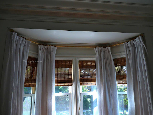 Window Bay curved Curtain Pole and Blind