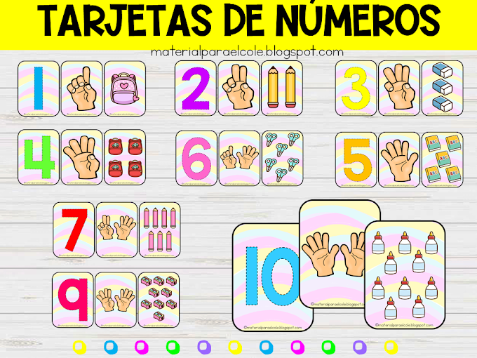 TARJETAS DE NÚMEROS