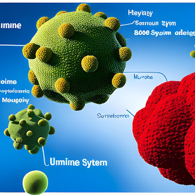 A detailed illustration of the human immune system